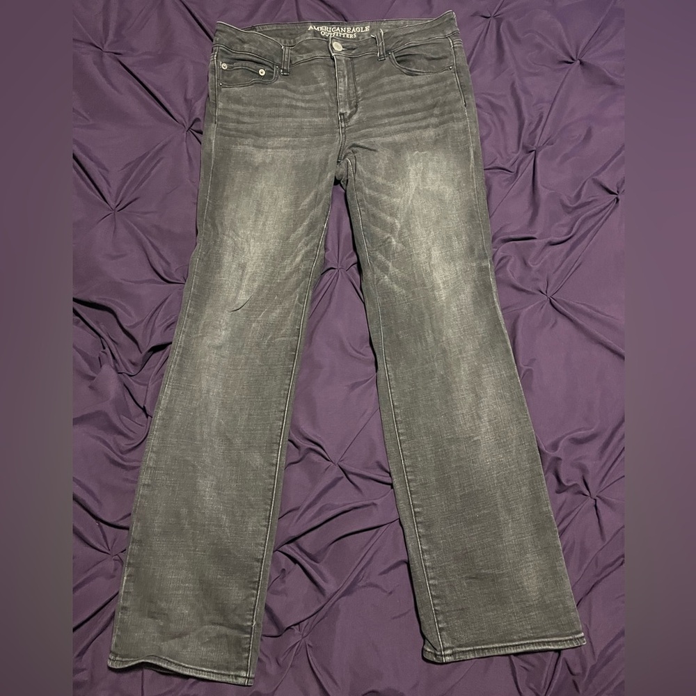 American Eagle Outfitters Gray Straight Leg Jeans